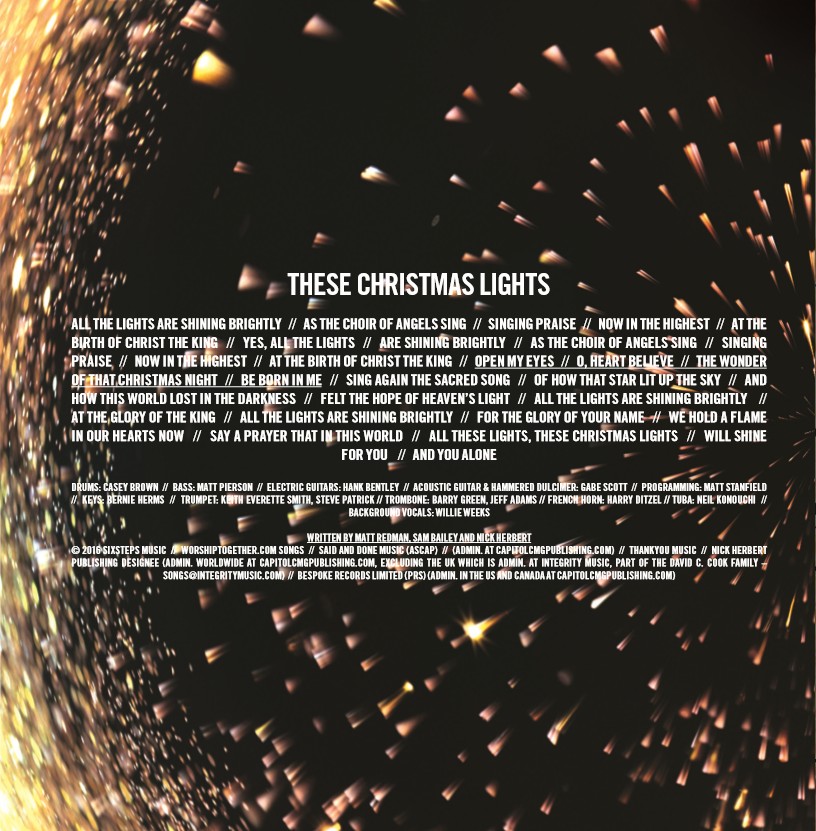 Matt Redman - These Christmas Lights (CD)